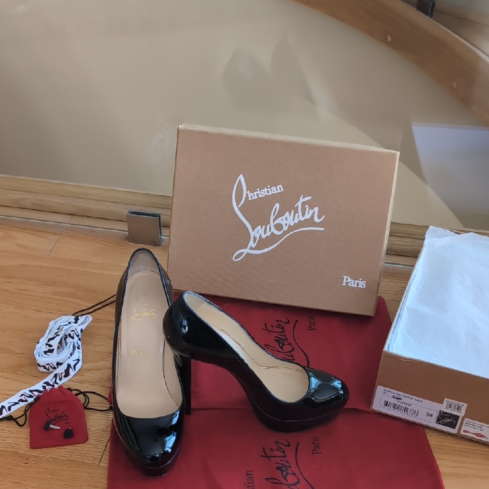 Christian Louboutin Black Patent Heels